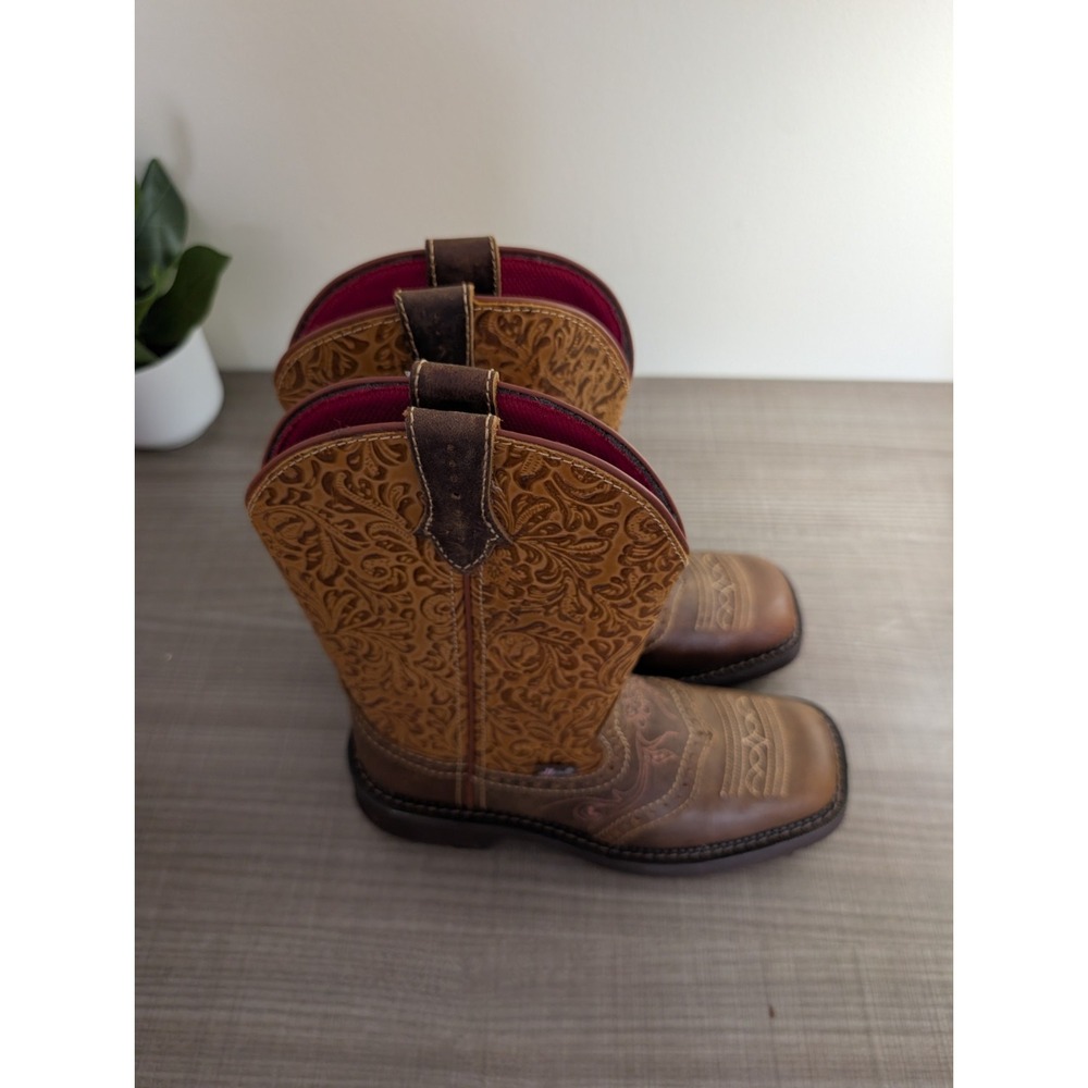 Justin Women's Starlina Western Boot Broad Square Toe - GY9530 6.5 B US - Picture 5 of 11